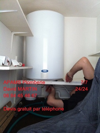 apams plomberie Chaponost pose et installation de chauffe eau